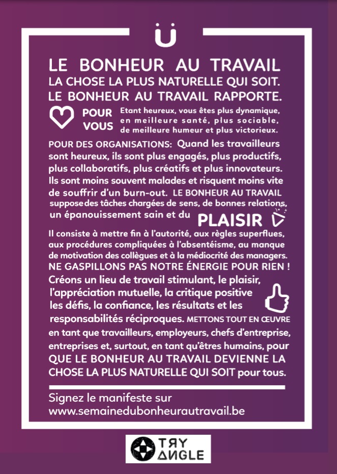 Manifeste du bonheur au travail